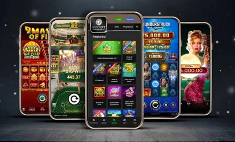 Mobile casino app open on a smartphone